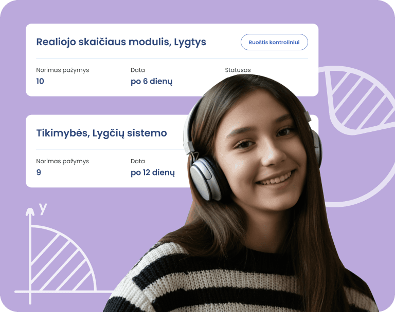 Pasiruošimas kontroliniams iliustracija