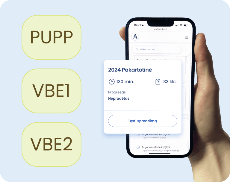 Pasiruošimas egzaminams iliustracija